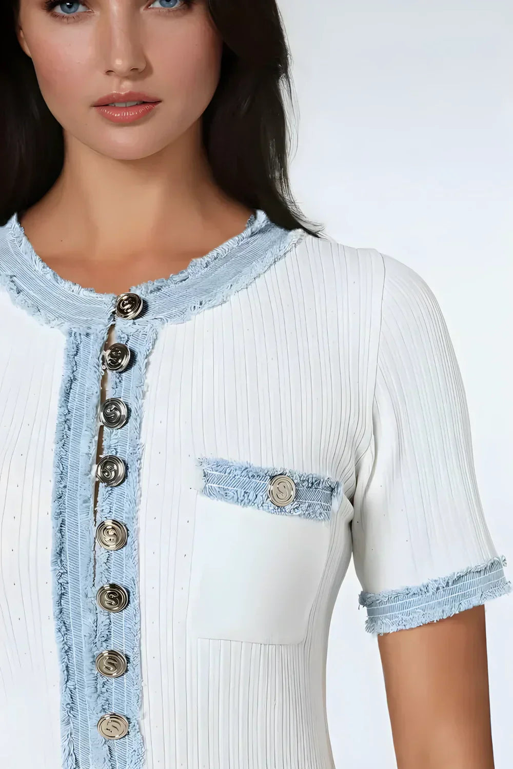 Vestido de punto y mezclilla Ellie™