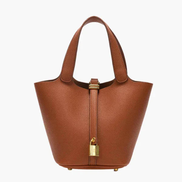 Gertrude - Bolso de cuero estilo cubo, duradero y elegante