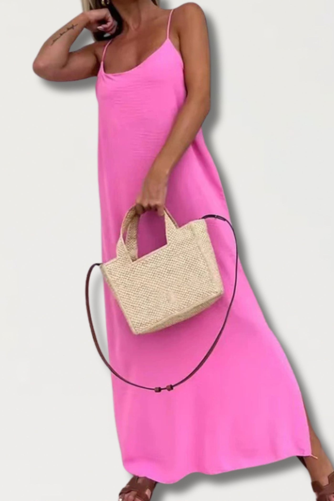 Vestido playero bohemio sin espalda Phoebe™