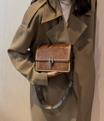 Layla - Elegante bolso bandolera de piel estilo retro