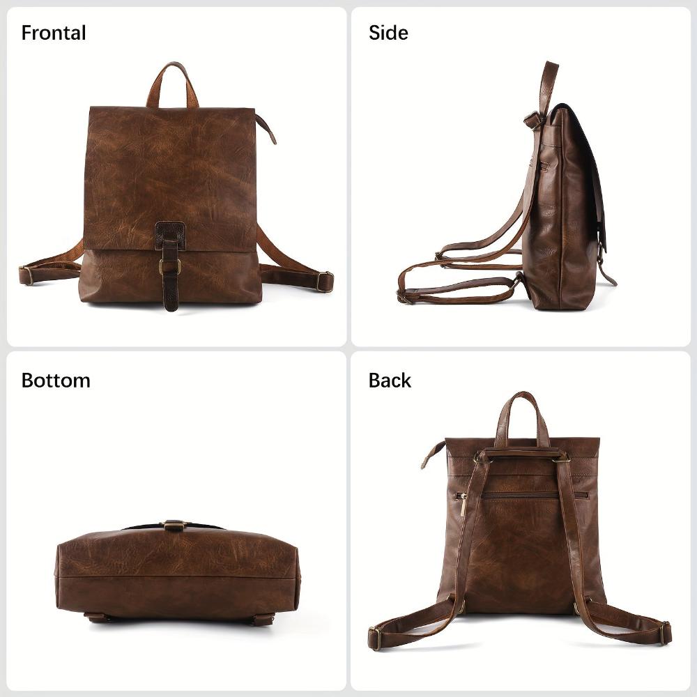 Alma - Mochila de cuero retro multifuncional