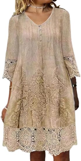 Vestido midi de encaje Kalista™