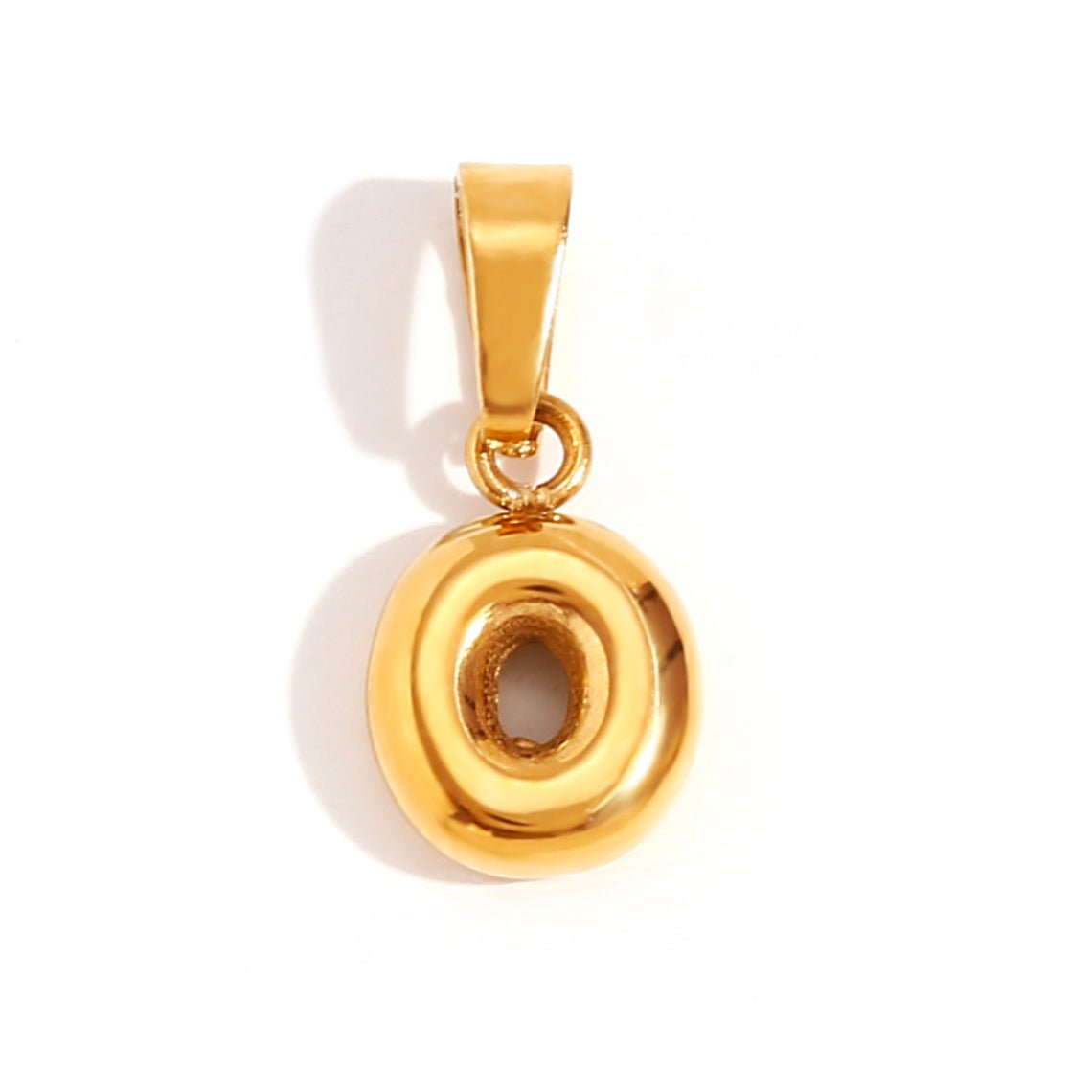 Collar elegante con letras de burbujas