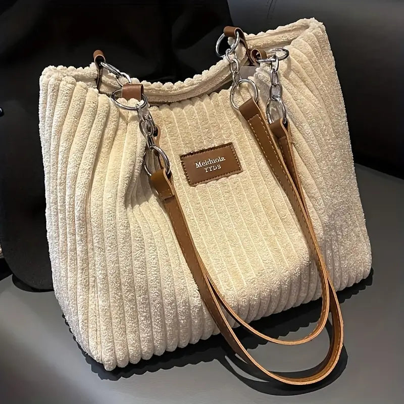 Edith - Bolso tote de pana con encanto elegante