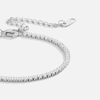 Pulsera de tenis de plata Cordelia