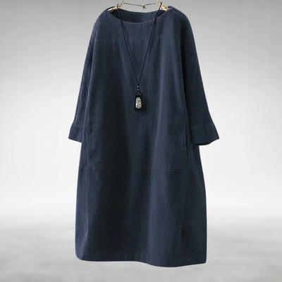 Vestido midi de pana relajado Anika™