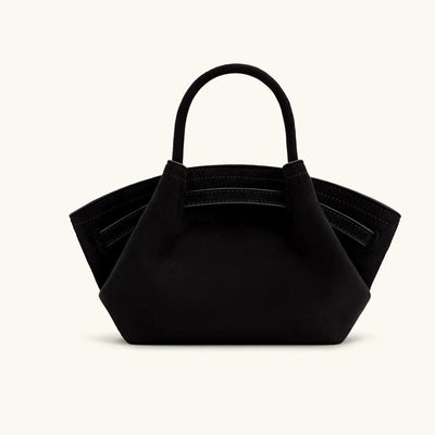 Agnes - Bolso clásico vintage de piel de ante