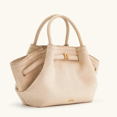 Agnes - Bolso clásico vintage de piel de ante