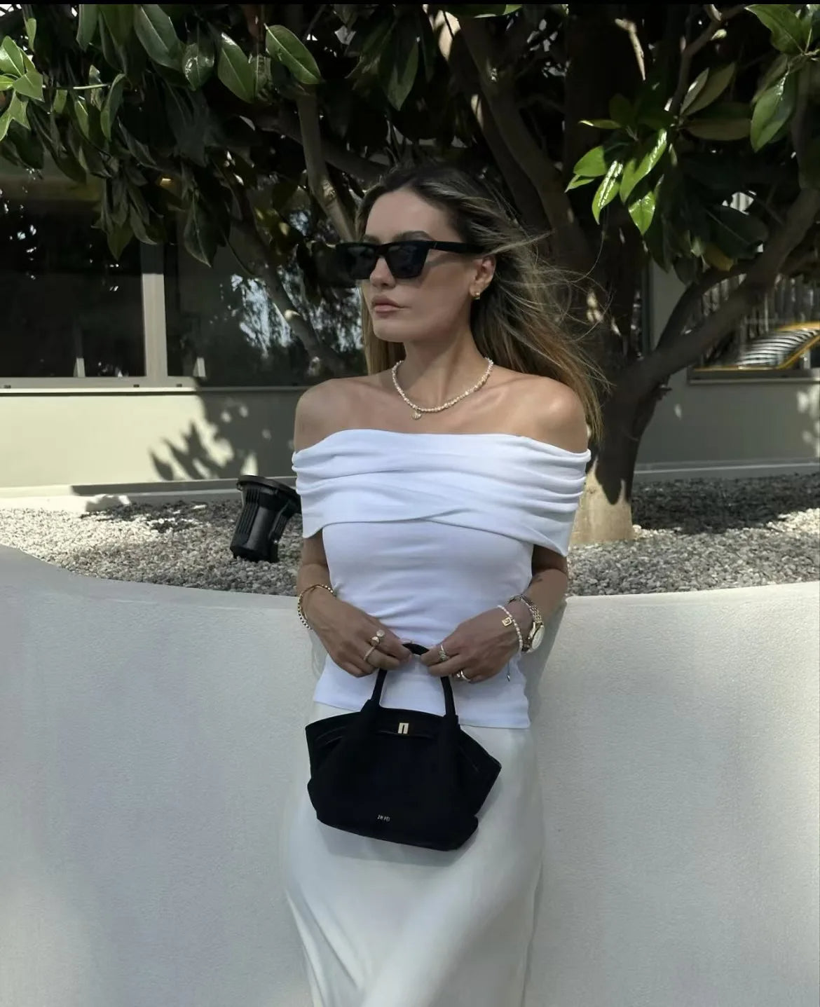 Agnes - Bolso clásico vintage de piel de ante