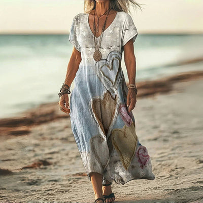 Vestido vintage con corazón de talla grande Estrella™