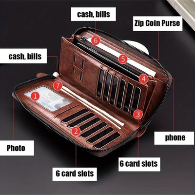 Hazel - Clutch de cuero con elegancia retro