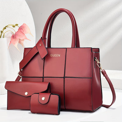 Riley - Conjunto de 3 bolsos de cuero elegantes