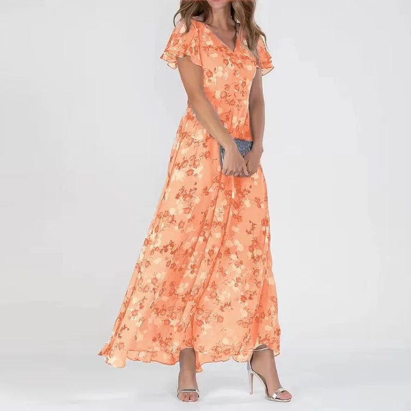 Vestido cruzado floral glamuroso Grace™