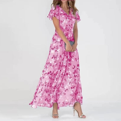 Vestido cruzado floral glamuroso Grace™