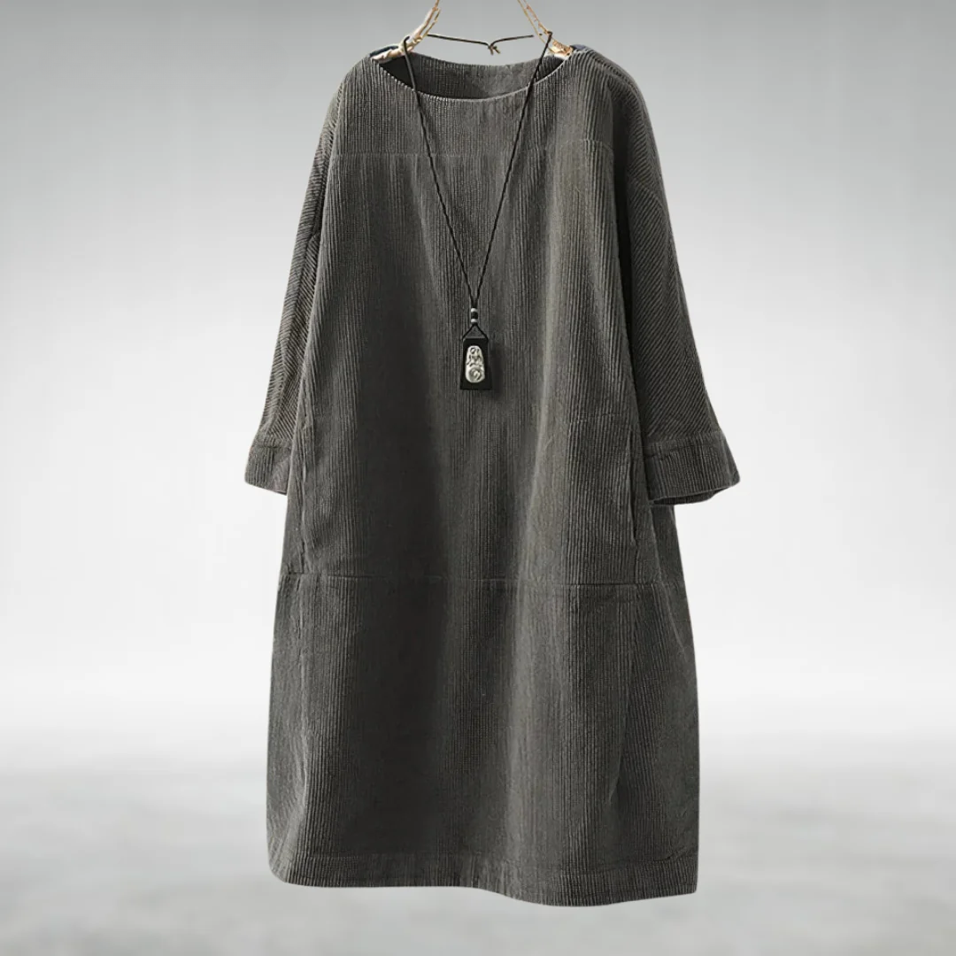 Vestido midi de pana relajado Anika™