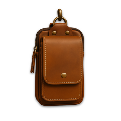 Janet - Riñonera de piel estilo vintage chic