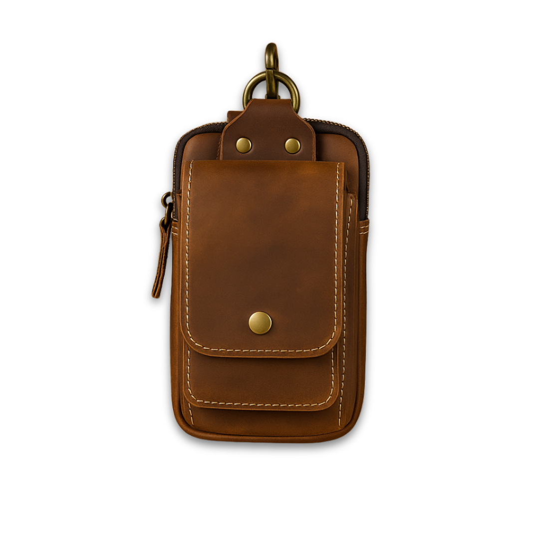 Janet - Riñonera de piel estilo vintage chic