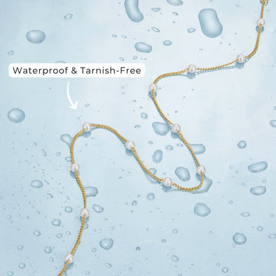 Collar de perlas de oro puro