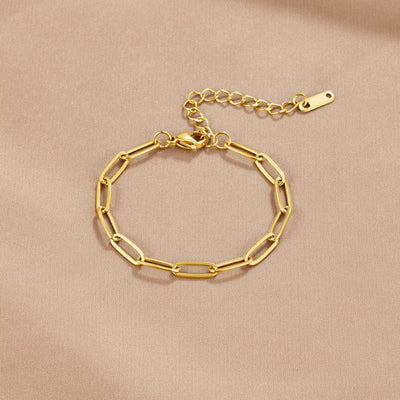 Pulsera de oro con clip