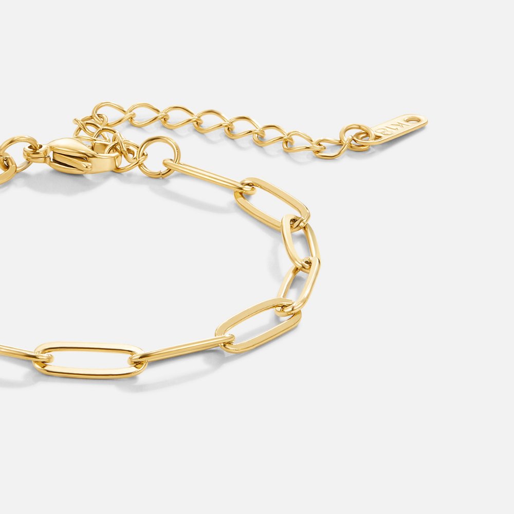 Pulsera de oro con clip