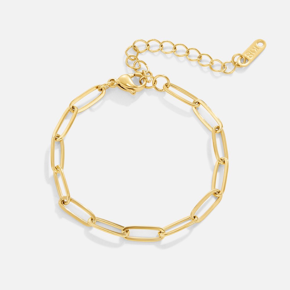 Pulsera de oro con clip