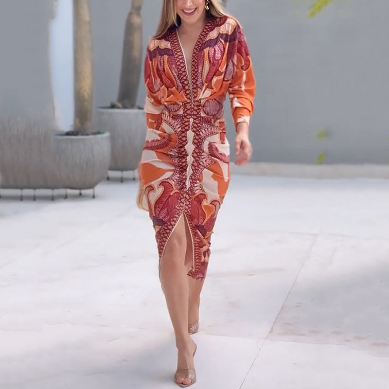 Vestido elegante con cuello en V Miles™